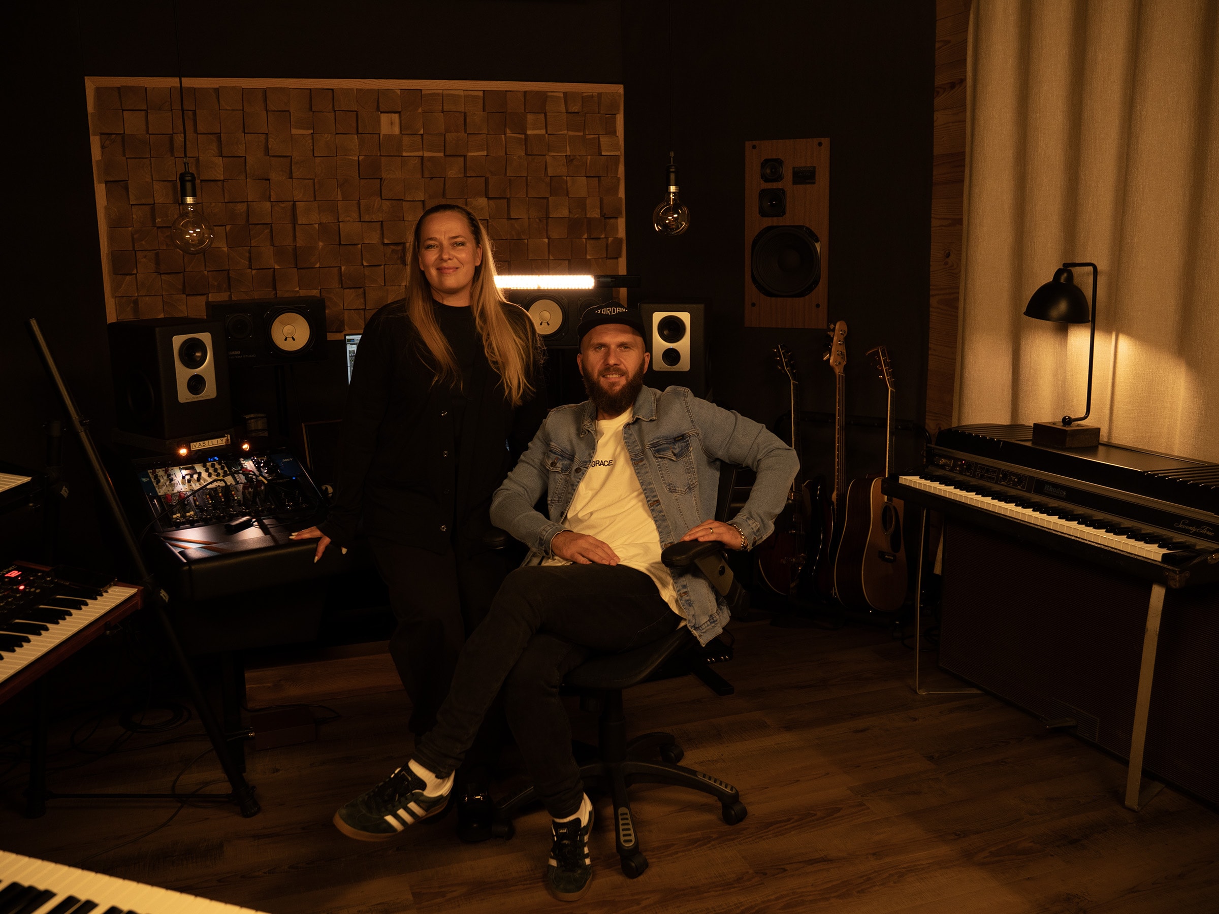 The founders of Imprint Production in their Atlanta control room